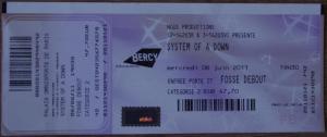 Ticket Paris Bercy 8 juin 2011
